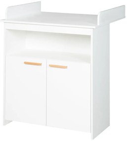 Бял детски скрин с маса за преповиване 88x98x75 cm Anton – Roba