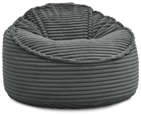 Тъмносив пуф от рипсено кадифе Socrate – Bobochic Paris