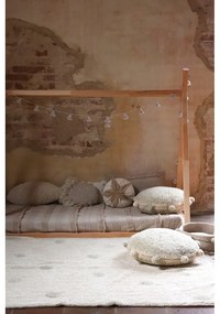 Ръчно изработен памучен детски килим подходящ за пране в цвят каки и кремаво 120x160 cm Hippy Dots Olive – Lorena Canals