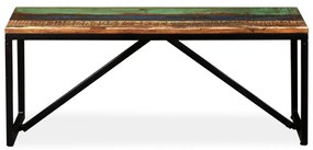 244901 vidaXL Пейка от регенерирано дърво масив, 110х35х45 см