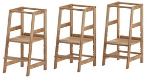 Учебна кула от масивен дъб в естествен цвят Forrest – Vipack