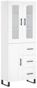 3198681 vidaXL Висок шкаф, бял, 69,5x34x180 см, инженерно дърво