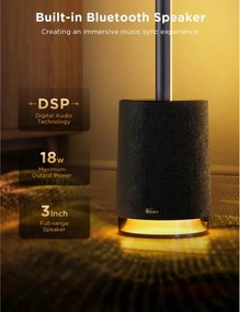 Подова Smart LED лампа Govee Floor Lamp Pro RGBICWW H6079, 170 см, 48W, 2100 lm, 6500K, Wi-Fi, Bluetooth, Govee Home, Черен