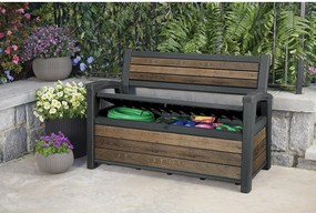 Тъмнокафява пластмасова градинска пейка Deco – Keter