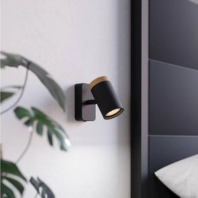 Eglo 300001 - Настенно точково осветително тяло за баня CONSUMA 1xGU10/3W/230V IP44 черно/бежово