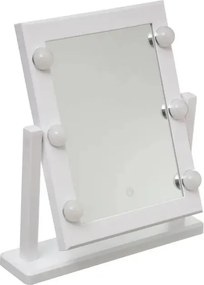 Огледало за баня 5five Hollywood, Бяло, LED, 40x37 cm