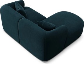 Кадифен ъглов диван в петролен цвят (ляв ъгъл) Campi – Cosmopolitan Design