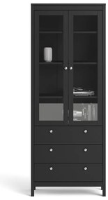 Черна витрина 78x199 cm Madrid – Tvilum