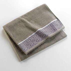 Памучна хавлиена кърпа от тери в цвят каки 90x150 cm Esteban – douceur d'intérieur