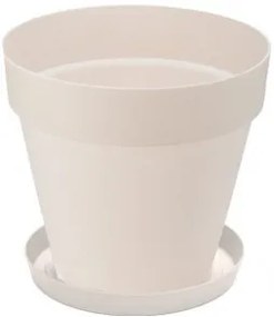 Саксия Yali - 24 х 22 см - Бяла