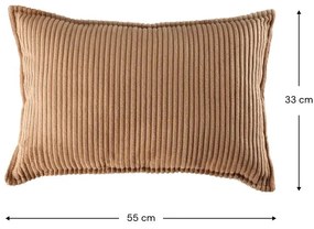 Кафява детска възглавница за диван от рипсено кадифе Bolster – Wigiwama