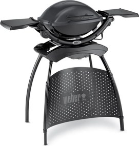 Електрическо барбекю Weber Q2400 WB 55020879, 2200 W, 55x39 cm, Капак и корпус от лят алуминий, Подвижна тава за мазнини, Тъмносив