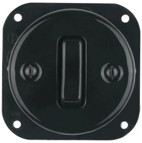 Bohemia-Design - Порцеланов ретро единичен безрамков ключ № 1 черен