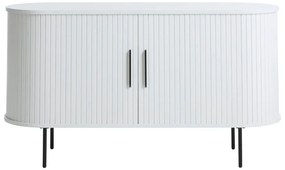 Бял скрин с плъзгащи се врати 120x76x45 cm Nola – Unique Furniture