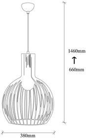 Черно висящо осветително тяло с метален абажур ø 38 cm Fellini – Opviq lights