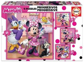 Educa - Детски пъзел Minnie малки помощници 4бр 17630