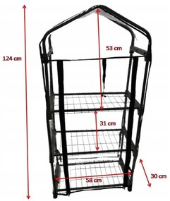 Балконска оранжерия 30 x 58 x 124 cm