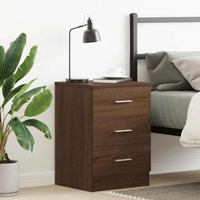 815325 vidaXL Нощно шкафче, Кафяв дъб, 38x35x56 см, инженерно дърво