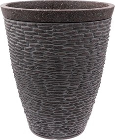 Саксия за цветя от рециклирана пластмаса ø 38 cm – Dakls