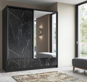 Плъзгащ Гардероб Ariadne-Black Marmaro-204x62x214