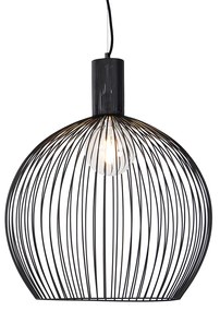 Интелигентна кръгла висяща лампа черна 50 см с Wifi G95 - Dos