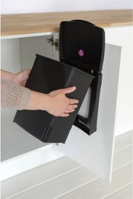 Кош за боклук за вграждане Brabantia Built-In 647043, 10 л, Широк отвор, Лесно почистване, Черен
