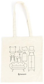 Кремава платнена чанта - Bonami