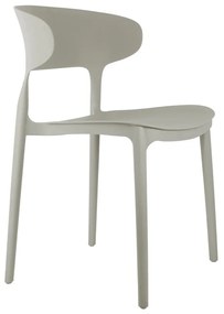 Сив пластмасов трапезен стол Fain – Leitmotiv