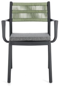 Сиви пластмасови градински столове в комплект от 4 бр. Alvin – Bizzotto