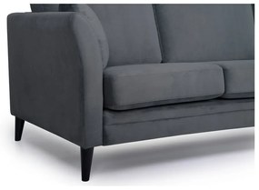 Сив кадифен диван 237 см Eden - Scandic