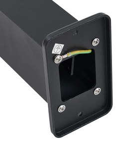 Модерна външна подова лампа черна 65 см с контакт IP44 - Baleno