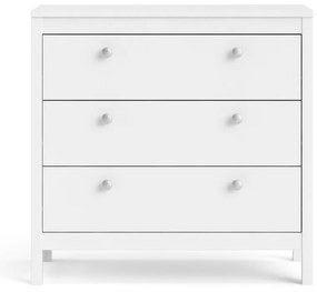 Бял нисък скрин 82x80 cm Madrid – Tvilum