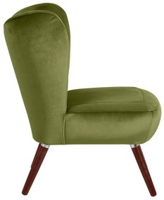 Зелен фотьойл от кадифе Sari - Max Winzer