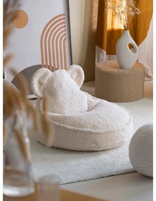 Кремав детски пуф от букле Bear – Wigiwama