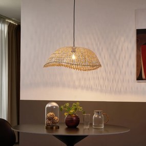 Бохемски висящ полилей черен с бамбук - Лили