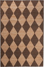 Кафяв/естествен ръчно изработен килим със смес от юта 120x170 cm Effie Diamond – Flair Rugs