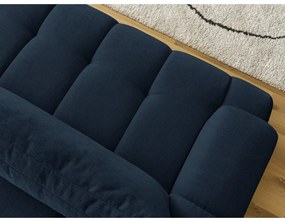 Тъмносин сгъваем/с място за съхранение диван 251 cm Fuji – Bobochic Paris