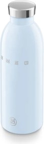 Термо бутилка SMEG Clima 50's Style WBF01PB, 500 мл, Херметично затваряне, Двустенна, Неръждаема стомана 18/8, Син