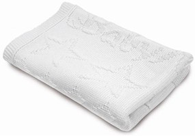 Baby Matex - Одеало плетено бяло 75/100