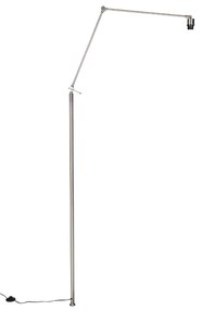 Регулируема стоманена стойка без основа за подова лампа - Editor