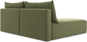 Зелен кадифен сгъваем/с място за съхранение ъглов диван (ляв ъгъл) Kalena – Makamii