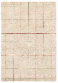 Кремав ръчно изработен памучен килим подходящ за пране 140x200 cm Color Lines – Lorena Canals