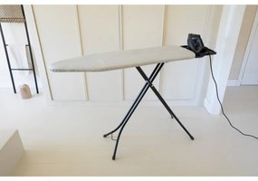 Маса за гладене Brabantia B 1008893, 124x38 см, 7 позиции за регулиране, Голяма поставка за ютия, Светлосив