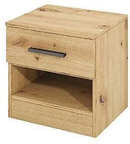 Нощно шкафче Сити 3007 с чекмедже и ниша дъб артизан