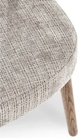 Сив тапициран трапезен стол Ilma – Bizzotto