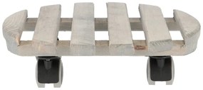 Дървена подвижна стойка за саксии ø 29 cm (височина 8 cm) Indoor – Esschert Design