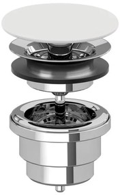 Villeroy & Boch 680800RW - Слив за умивалник бял/лъскав хром