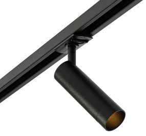 Модерен черен прожектор за 1-фазова 35 мм релсова система - Iconic Jeana Luxe