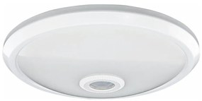 LED таванен плафон със сензор за движение и за здрач, LED/16W/230V, диаметър 29 см, бял