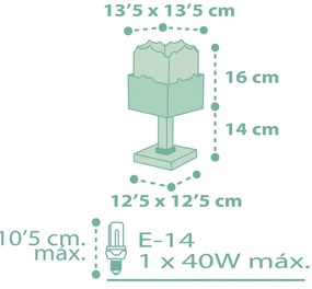 Лампа за четене Ango Panda-Green